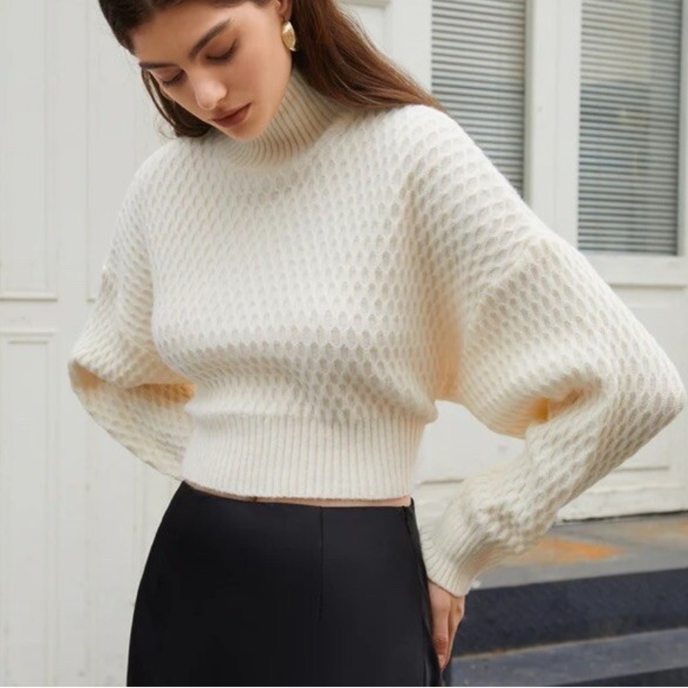 Zara Turtleneck Sweater w/ Open Back - Picture 5 of 7